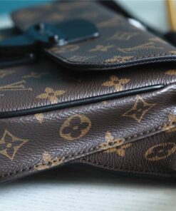 Louis Vuitton S-Lock Sling Monogram Macassar Black For Men, Crossbody Bags 8.3in/21cm LV M45807 - Image 13