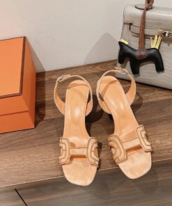 Hermes Premiere Sandal Beige For Women 2.7in/7cm - Image 6
