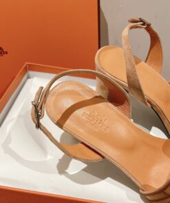 Hermes Premiere Sandal Beige For Women 2.7in/7cm - Image 5