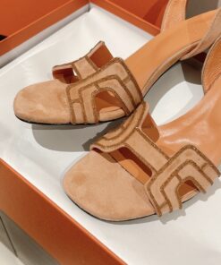 Hermes Premiere Sandal Beige For Women 2.7in/7cm - Image 4