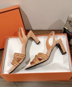Hermes Premiere Sandal Beige For Women 2.7in/7cm - Image 3