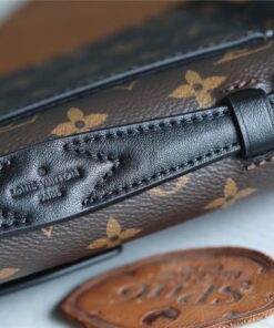 Louis Vuitton S-Lock Sling Monogram Macassar Black For Men, Crossbody Bags 8.3in/21cm LV M45807 - Image 17
