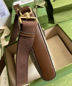 Gucci Supreme Messenger Bag Beige And Ebony GG Supreme Canvas 9.3in/23.5cm GG 681021 92THG 8563 - Image 8