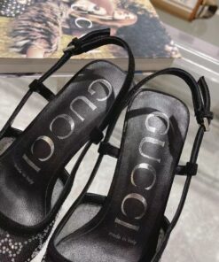 Gucci GG Slingback Mid-Heel Pump Black For Women - Image 4