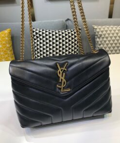 Saint Laurent Loulou Small Chain Bag In Matelassé “Y” Black For Women 9.4in/24cm YSL 494699DV7271000 - Image 10