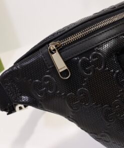 Gucci Embossed Belt Bag Black For Men 11in/28cm 645093 1W3CN 1000 - Image 6