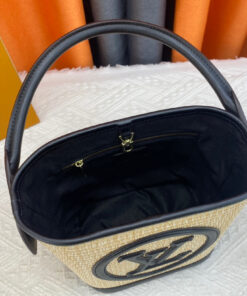 Louis Vuitton Petit Bucket Raffia Beige For Women 9.4in/24cm LV M59961 - Image 3