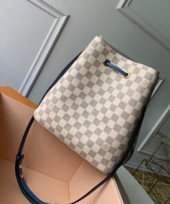Louis Vuitton NeoNoe MM Bucket Bag Damier Azur Canvas Bleuet Blue For Women, Shoulder And Crossbody Bags, 10.2in/26cm – N40153 - Image 4