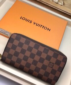 Louis Vuitton Clemence Wallet Damier Ebene Canvas For Women