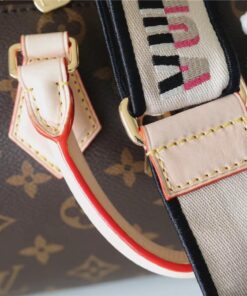 Louis Vuitton Speedy Bandouliere 20 Top Handle Bag 7.9in/ 20cm Black Monogram Canvas Gold Hardware For Women M46234 - Image 4