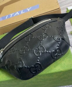 Gucci GG Embossed Belt Bag Black GG Embossed 9.1in/23cm GG 658582 1W3CN 1000 - Image 7