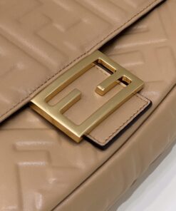 Alternative view of Fendi Baguette Shoulder Bag 10.6in 27cm Brown Gold Hardware For Women FF 8BR600