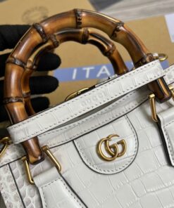 Gucci Diana Mini Tote Bag White For Women, Women’s Bags 7.9in/20cm GG - Image 9