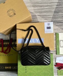 Gucci Marmont Matelasse Mini Bag Black For Women 8.5in/22cm - Image 15