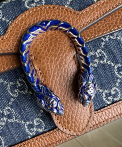 Alternative view of Gucci Dionysus Small Shoulder Bag Dark Blue And Ivory Eco Washed Organic GG Jacquard Deni For Women 11in/28cm 400249 2KQFN 4483