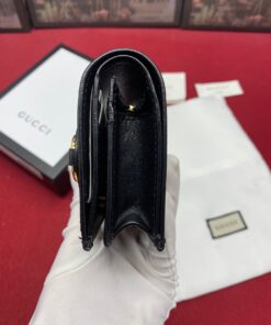 Alternative view of Gucci Horsebit 1955 Card Case Wallet Black Women’s Wallet 11cm/4.3in GG ‎621887 0YK0G 1000