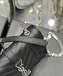 Saint Laurent Small Bag Black In Mix Matelasse For Women 8.2in/21cm YSL 600195BOW921000 - Image 3