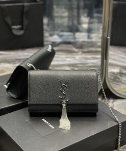 Saint Laurent Kate Medium Chain Bag Black With Tassel For Women 9.4in/24cm YSL 354119BOW0N1000 - Image 3
