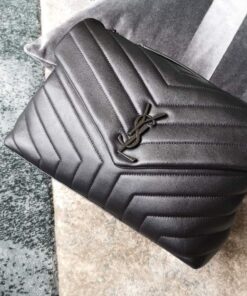 Saint Laurent Lou Lou Medium Chain Bag Black For Women 12.6in/32cm YSL 574946DV7281000 - Image 6