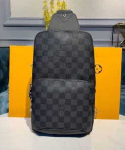 Louis Vuitton Avenue Sling Bag Damier Graphite Canvas For Men, Shoulder and Crossbody Bags 12.2in/31cm LV N41719 - Image 7