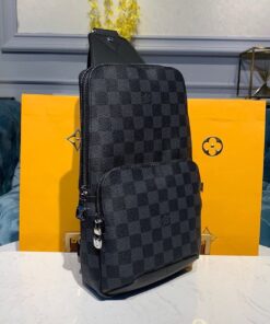 Louis Vuitton Avenue Sling Bag Damier Graphite Canvas For Men, Shoulder and Crossbody Bags 12.2in/31cm LV N41719 - Image 8