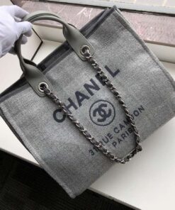 Alternative view of Chanel Shopping Small Tote Bag 15.2in/ 39cm Grey Silver Hardware For Women AS3257