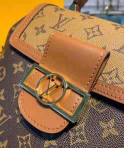 Louis Vuitton Dauphine PM Backpack 7.9in/ 20cm Brown Monogram Canvas Gold Hardware For Women M45142 - Image 4