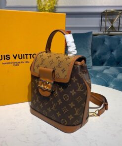 Louis Vuitton Dauphine PM Backpack 7.9in/ 20cm Brown Monogram Canvas Gold Hardware For Women M45142 - Image 5