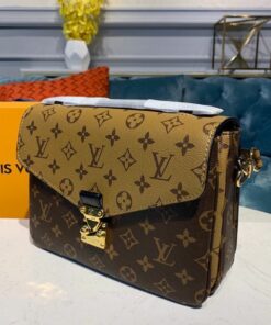 Louis Vuitton Pochette Metis Shoulder Bag 9.8in/ 25cm Brown Monogram Reverse Canvas Gold Hardware For Women M44876 - Image 6