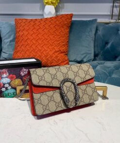 Alternative view of Gucci Dionysus Supreme Super Mini Bag Beige/Ebony GG Supreme Canvas Red Suede 6.5in/16.5cm GG 476432