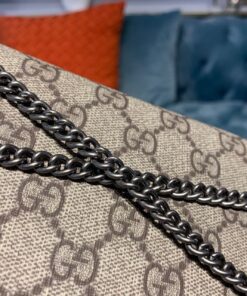 Gucci Dionysus Supreme Super Mini Bag Beige/Ebony GG Supreme Canvas Red Suede 6.5in/16.5cm GG 476432 - Image 7