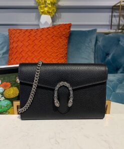 Gucci Dionysus Mini Chain Bag Black Metal-Free Tanned For Women 8in/20cm GG 401231 CAOGN 8176 - Image 7