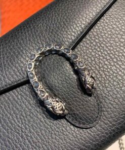 Gucci Dionysus Mini Chain Bag Black Metal-Free Tanned For Women 8in/20cm GG 401231 CAOGN 8176 - Image 6