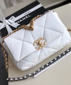 Alternative view of Chanel 19 Flap Bag Small Crossbody 10.2in/ 26cm White For Women AS1160