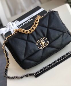 Alternative view of Chanel 19 Flap Bag Small Crossbody 10.2in/ 26cm Black Gold Hardware For Women AS1160