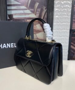 Chanel Trendy CC Bag Black For Women, Shoulder And Crossbody Bags 10.2in/26cm - Image 4