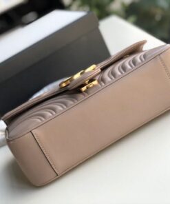 Gucci GG Marmont Matelassé Shoulder Bag Dusty Pink Matelassé Chevron For Women 10in/26cm GG 443497 DTDIT 5729 - Image 3