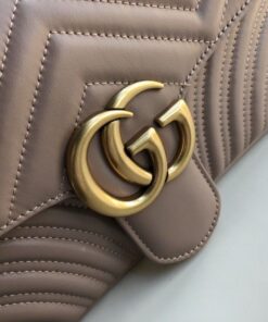 Gucci GG Marmont Matelassé Shoulder Bag Dusty Pink Matelassé Chevron For Women 10in/26cm GG 443497 DTDIT 5729 - Image 4