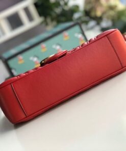 Gucci GG Marmont Small Matelassé Shoulder Bag ‘Red’ For Women, 10in/26cm – 443497 DTDIT 6433 - Image 6