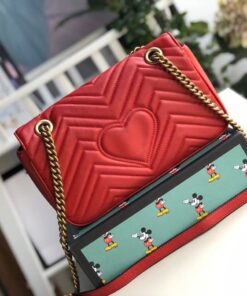 Gucci GG Marmont Small Matelassé Shoulder Bag ‘Red’ For Women, 10in/26cm – 443497 DTDIT 6433 - Image 11