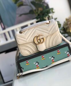Gucci Marmont Matelassé Mini Bag White For Women 8.5in/22cm GG 446744 DTDIT 9022 - Image 8