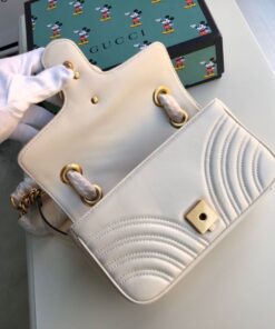 Gucci Marmont Matelassé Mini Bag White For Women 8.5in/22cm GG 446744 DTDIT 9022 - Image 10