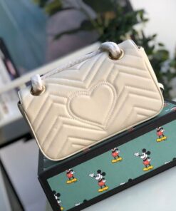 Gucci Marmont Matelassé Mini Bag White For Women 8.5in/22cm GG 446744 DTDIT 9022 - Image 7