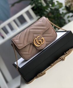 Alternative view of Gucci Marmont Matelassé Super Mini Bag Beige Matelassé Chevron For Women 6.2in/16.5cm GG