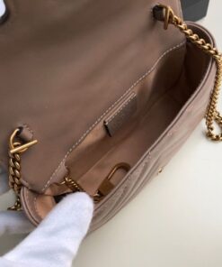 Gucci Marmont Matelassé Super Mini Bag Beige Matelassé Chevron For Women 6.2in/16.5cm GG - Image 8