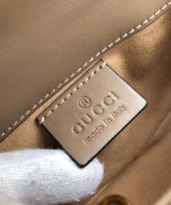 Gucci Marmont Matelassé Super Mini Bag Beige Matelassé Chevron For Women 6.2in/16.5cm GG - Image 9