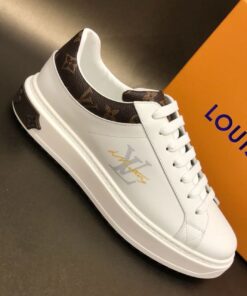 Louis Vuitton Time Out Sneaker in Monogram Canvas White/Brown for Women - Image 6