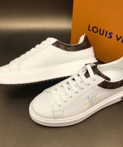 Louis Vuitton Time Out Sneaker in Monogram Canvas White/Brown for Women - Image 3