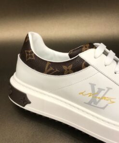 Louis Vuitton Time Out Sneaker in Monogram Canvas White/Brown for Women - Image 5