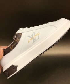 Louis Vuitton Time Out Sneaker in Monogram Canvas White/Brown for Women - Image 4